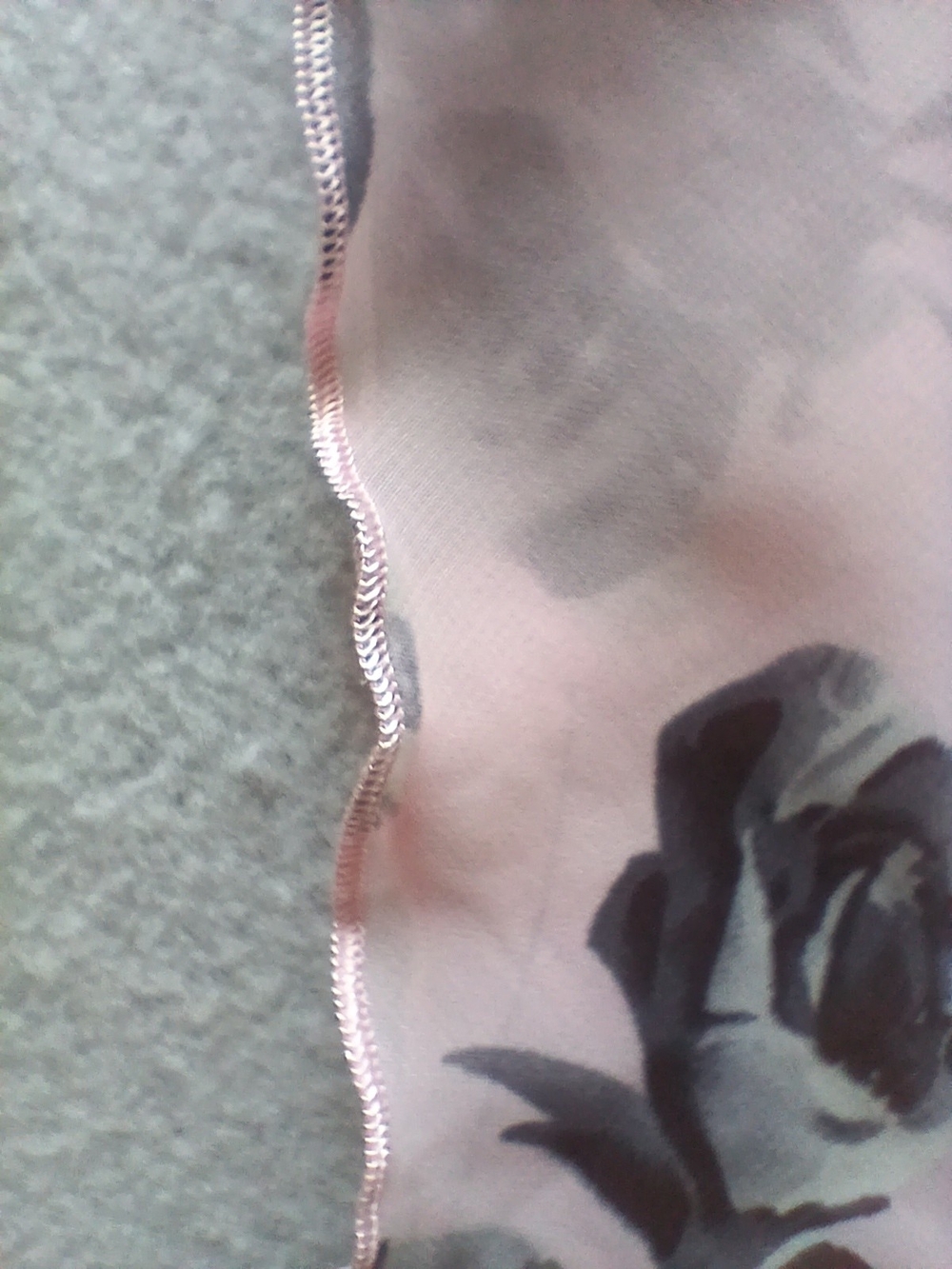 Vintage Y2K La SENZA Pink Floral Slip with Black and Grey Feminine Rose - Picture 7 of 15